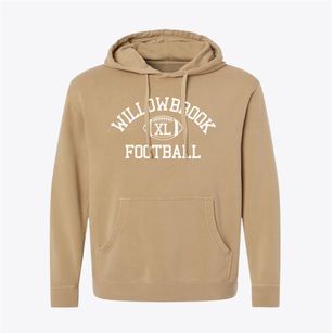 Willowbrook Day School Classic Football Pigment-Dyed Hoodie