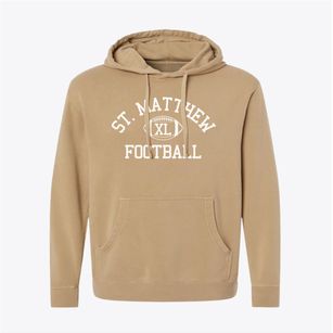 Saint Matthew The Apostle School Classic Football Pigment-Dyed Hoodie