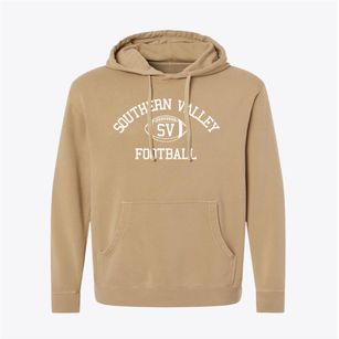 Southern Valley High School Classic Football Pigment-Dyed Hoodie