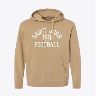 Saint John Central Grade School Classic Football Pigment-Dyed Hoodie