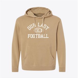 Our Lady Of Mount Carmel School Classic Football Pigment-Dyed Hoodie