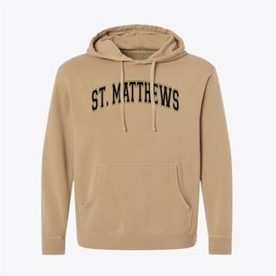 St Matthews Lutheran School Varsity Arch Pigment-Dyed Hoodie