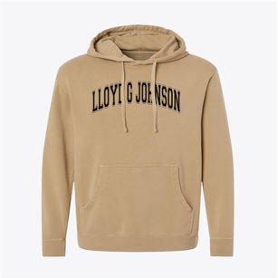 Lloyd G Johnson Junior High School Varsity Arch Pigment-Dyed Hoodie