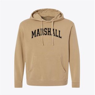 Marshall High School Varsity Arch Pigment-Dyed Hoodie