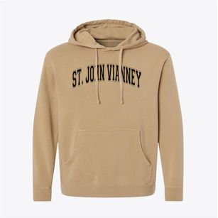 St. John Vianney Catholic School Varsity Arch Pigment-Dyed Hoodie