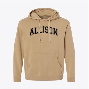 Allison Traditional Magnet Middle School Varsity Arch Pigment-Dyed Hoodie