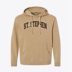 Saint Stephen The Martyr School Varsity Arch Pigment-Dyed Hoodie
