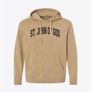 Saint John Of God School Varsity Arch Pigment-Dyed Hoodie