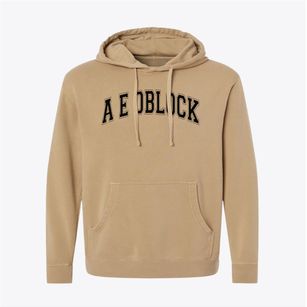 A E Oblock Junior High School Varsity Arch Pigment-Dyed Hoodie