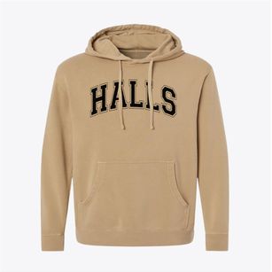Halls Elementary School Varsity Arch Pigment-Dyed Hoodie