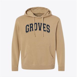 Groves Elementary School Varsity Arch Pigment-Dyed Hoodie