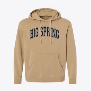 Big Spring Alternative School Varsity Arch Pigment-Dyed Hoodie