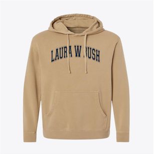 Laura W Bush Elementary School Varsity Arch Pigment-Dyed Hoodie