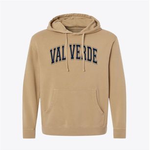 Val Verde Continuation High School Varsity Arch Pigment-Dyed Hoodie