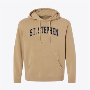 St. Stephen The Martyr Catholic Church Varsity Arch Pigment-Dyed Hoodie