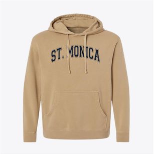 Saint Monica School Varsity Arch Pigment-Dyed Hoodie