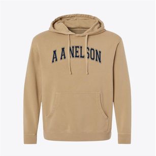 A A Nelson Elementary School Varsity Arch Pigment-Dyed Hoodie