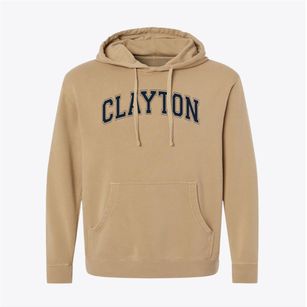 Clayton High School Varsity Arch Pigment-Dyed Hoodie