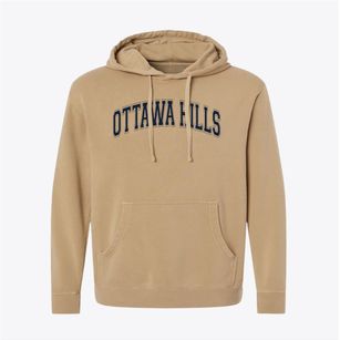 Ottawa Hills High School Varsity Arch Pigment-Dyed Hoodie