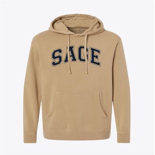 Sage School Varsity Arch Pigment-Dyed Hoodie