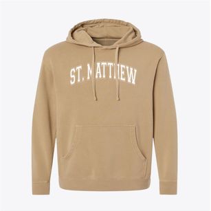 Saint Matthew School Varsity Arch Pigment-Dyed Hoodie