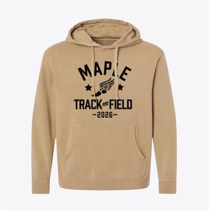 Maple Elementary School Track and Field Pigment-Dyed Hoodie