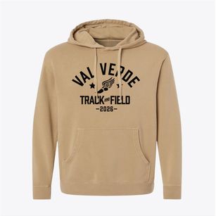 Val Verde Continuation High School Track and Field Pigment-Dyed Hoodie