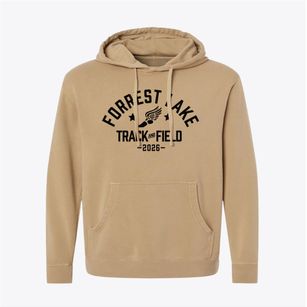 Forrest Lake Education Center Track and Field Pigment-Dyed Hoodie