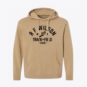 R F Wilson Elementary School Track and Field Pigment-Dyed Hoodie