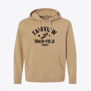 Fairview Elementary School Track and Field Pigment-Dyed Hoodie