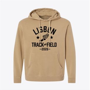 Lisbon High School Track and Field Pigment-Dyed Hoodie
