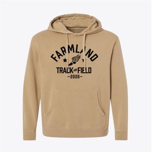Farmland Elementary School Track and Field Pigment-Dyed Hoodie