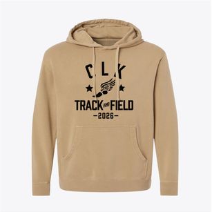 C L K Elementary School Track and Field Pigment-Dyed Hoodie