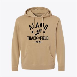 Alamo Elementary School Track and Field Pigment-Dyed Hoodie