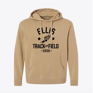 Ellis Elementary School Track and Field Pigment-Dyed Hoodie
