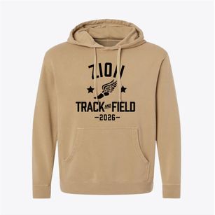 Zion Lutheran School Track and Field Pigment-Dyed Hoodie