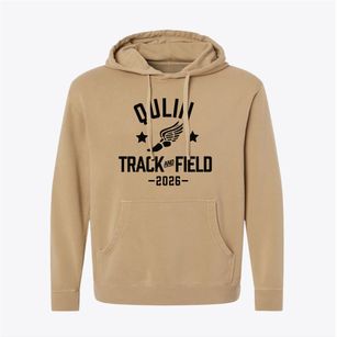 Qulin Elementary & Middle School Track and Field Pigment-Dyed Hoodie