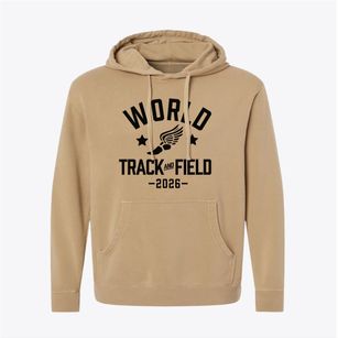 World Elementary And Small World Cds Track and Field Pigment-Dyed Hoodie