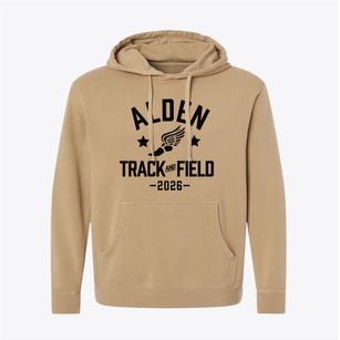 Alden Middle School Track and Field Pigment-Dyed Hoodie