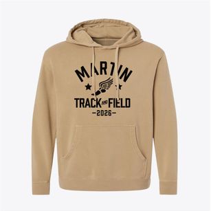 Martin Middle School Track and Field Pigment-Dyed Hoodie