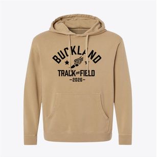 Buckland Elementary School Track and Field Pigment-Dyed Hoodie