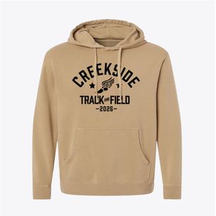 Creekside Middle School Track and Field Pigment-Dyed Hoodie