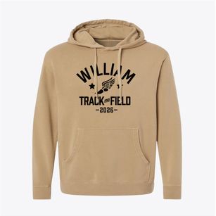 William J Underwood School Track and Field Pigment-Dyed Hoodie