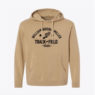 William Brown Miller Elementary School Track and Field Pigment-Dyed Hoodie