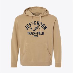 Jefferson Middle School Track and Field Pigment-Dyed Hoodie