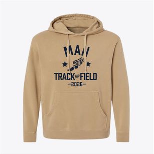 Man High School Track and Field Pigment-Dyed Hoodie