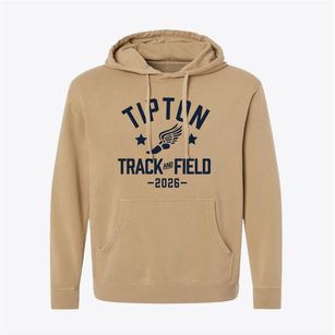 Tipton High School Track and Field Pigment-Dyed Hoodie
