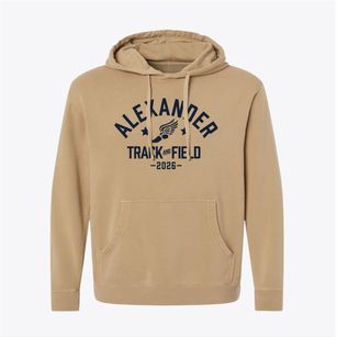 Alexander Elementary School Track and Field Pigment-Dyed Hoodie