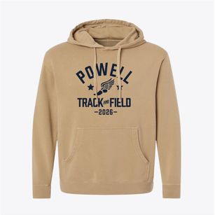 Powell Elementary School Track and Field Pigment-Dyed Hoodie