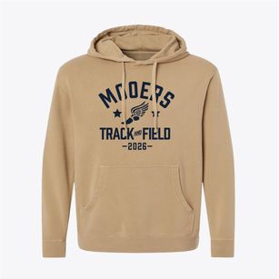 Mooers Elementary School Track and Field Pigment-Dyed Hoodie
